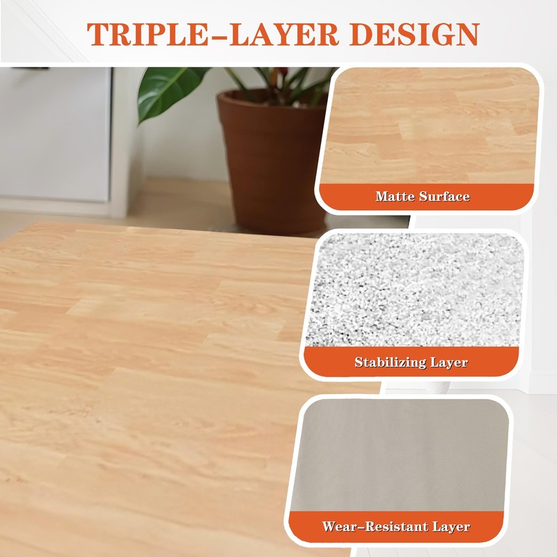 Portable Dance Floor Mat, Wood-Patterned, 3.3 x 5.9ft Durable Non-Slip PVC, 5... gallery