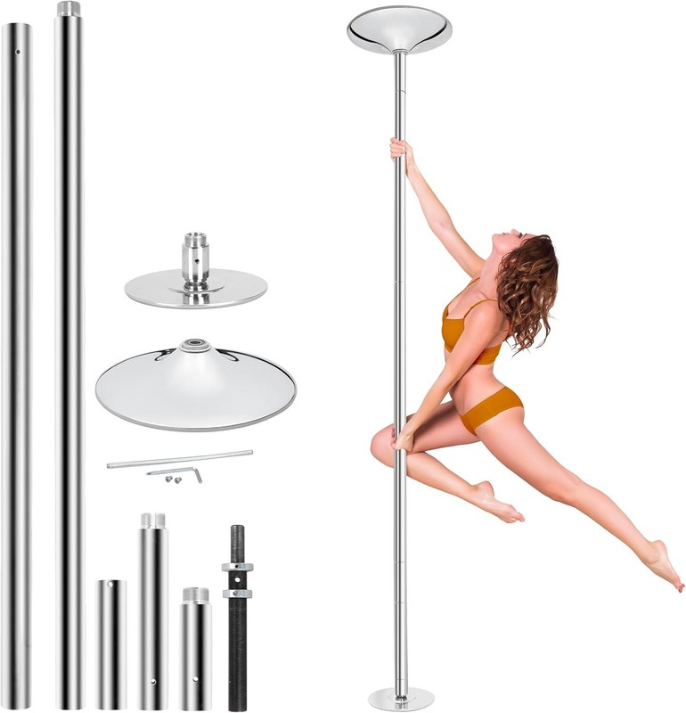 Nouva 45mm Professional Dance Pole, Spinning or Static Dancing Pole Set Kit Heig
