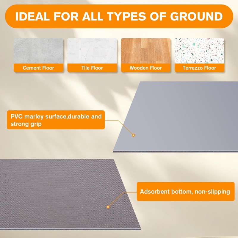 Portable Dance Floor Mat 6' x 4', Marley Floor Practice Pad with Strap for Ba... gallery