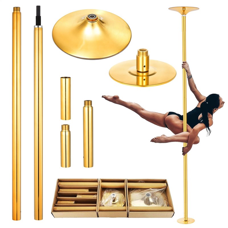 45mm Electroplated Finish Dance Pole Full Kit Removable Stripper Dancing