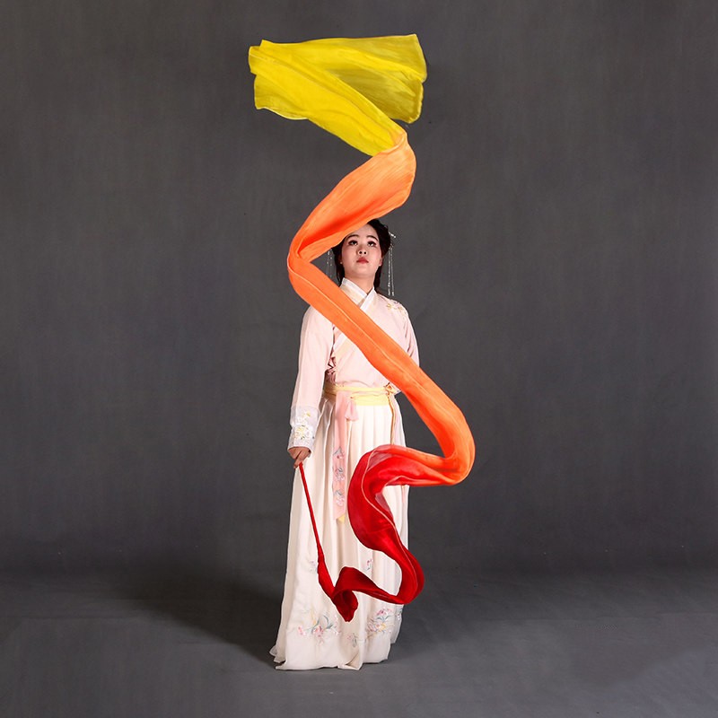 Belly Dance Streamer Rhythmic Gymnastics Ribbons Gradient Rainbow Artistic Dance gallery