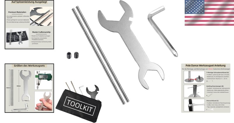 Portable Dance Pole Installation Toolkit - Durable Accessory for Easy Assembly gallery