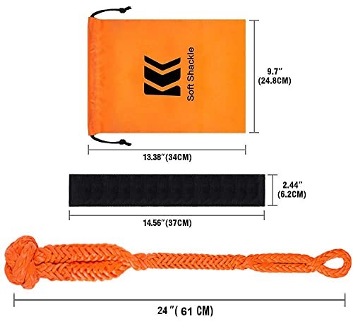 Soft Shackle, 1/2" X 24" Light Weight Shackle (56,000 LBS Breaking Orange gallery