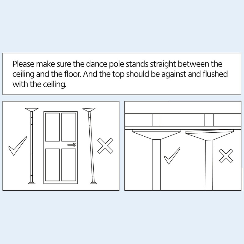 Dancing Pole Portable 45Mm Spinning Static Dance Pole Height Adjustable 7Ft-9Ft gallery