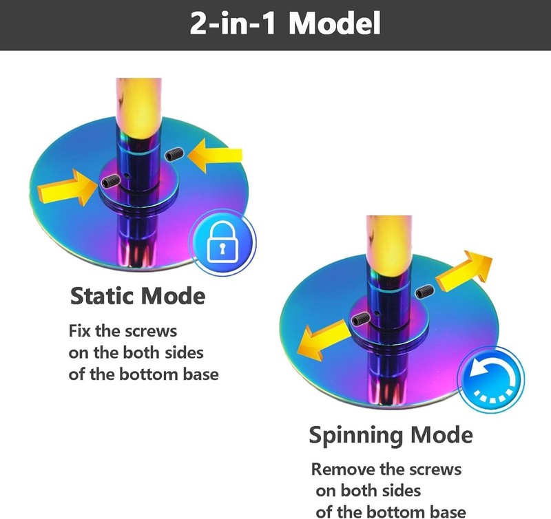 Premium Dance Pole 45mm Spinning Static Heavy Duty Removable Steel Pole gallery