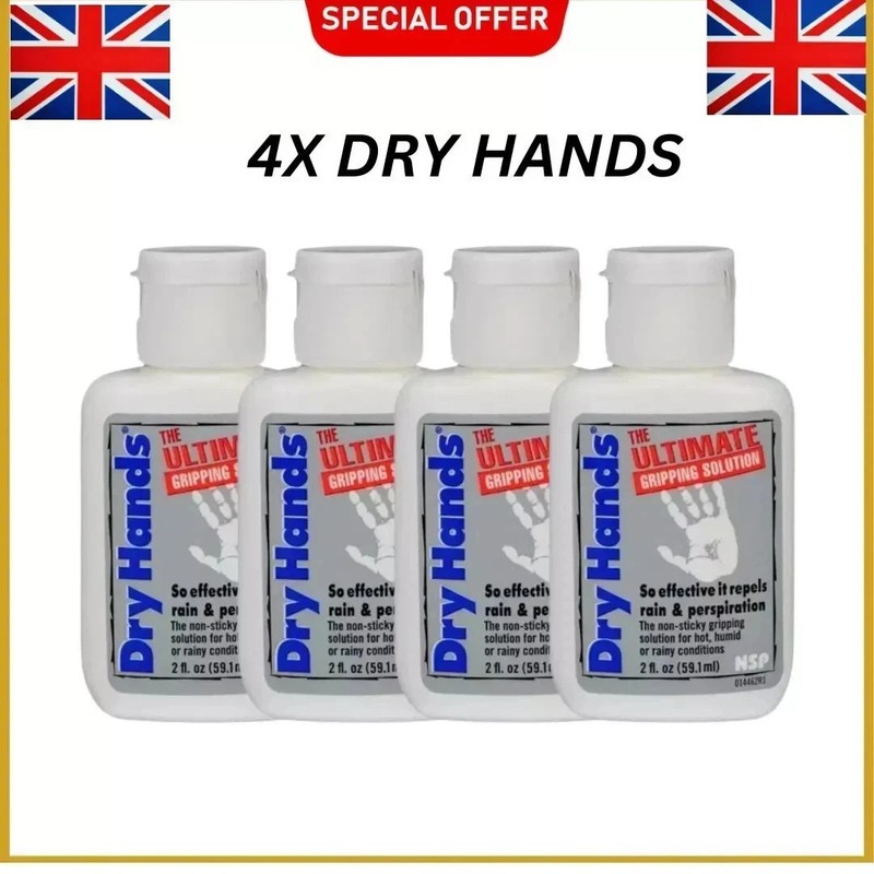 Dry Hands Liquid Chalk Grip 2oz (4 Pack) – Non-Slip Anti Sweat for Pole Dance, G