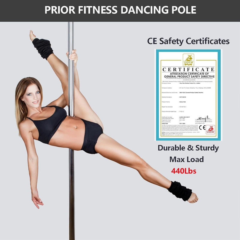 Premium 45mm Spinning Dance Pole Adjustable Height Removable Home Gym Pole Steel gallery