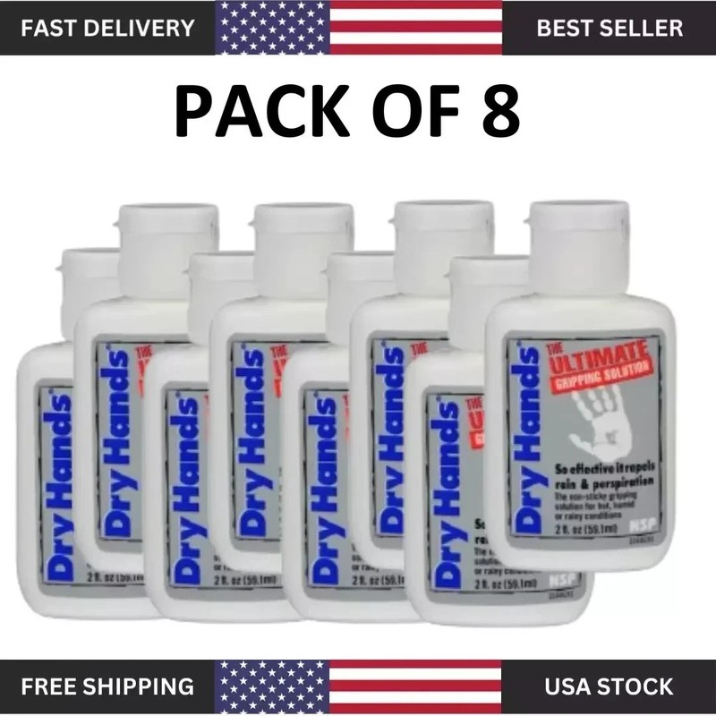Dry Hands 2 Oz (8 Pack Case) Sport Grip Powder For Pole Dancing Baseball Golf