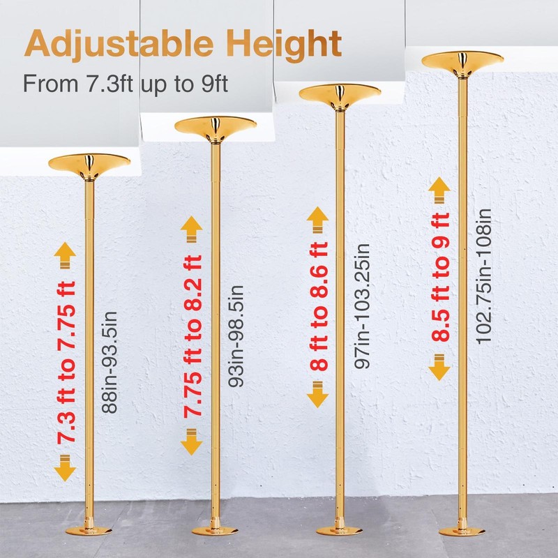 Pole Dance Pole For Home 45mm Spin Static Professional Dancing Pole gallery