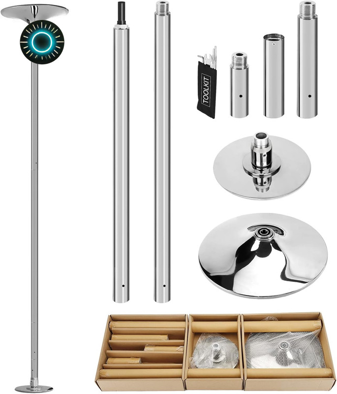 Premium Dance Pole Removable 45Mm Spinning & Static Dancing Pole Heavy-Duty Stee