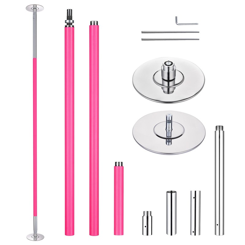 Yescom 10.9 Ft Static Spinning Dancing Pole Kit 45mm Silicone Party Club