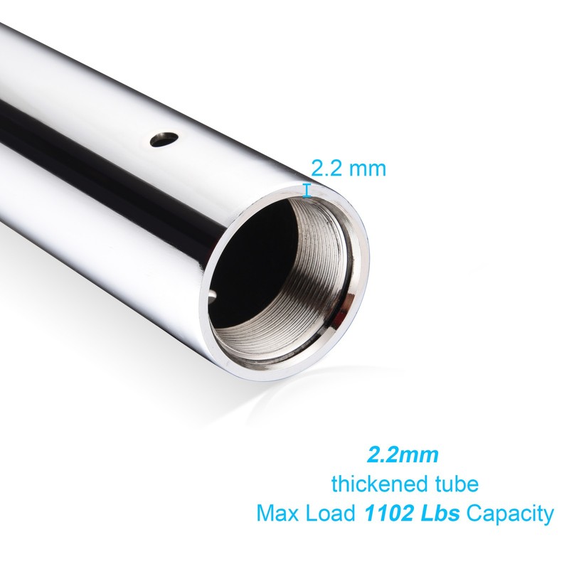 Yescom Static Spinning Stripper Pole Kit 9.25FT for Party Club Exercise, Silver gallery