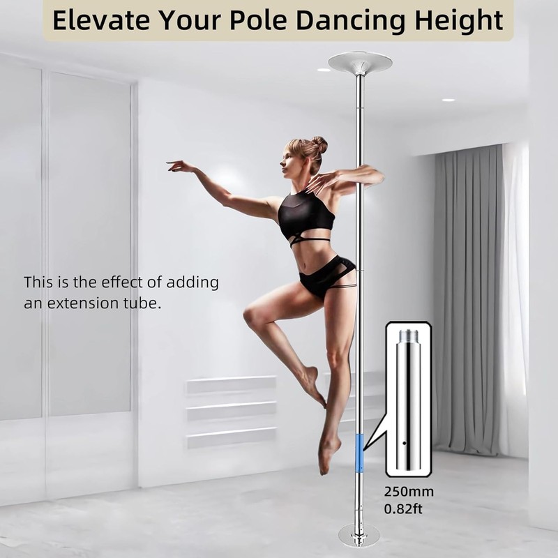 Customizable Gold Pole Extension for Dance Poles - Smooth & Scratch-Free Finish gallery