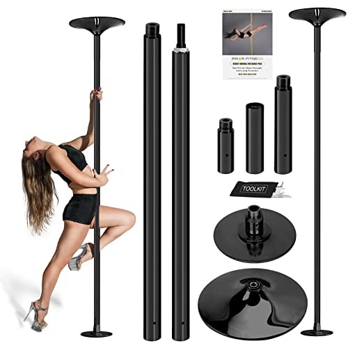 45mm Removable Dance Pole Set Spinning Pole Dance Portable Static Black