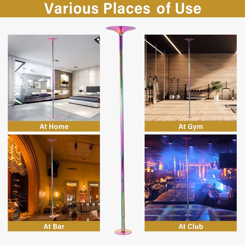 45mm Dance Pole Kit Competition Commercial Portable Fitness Exercise gallery