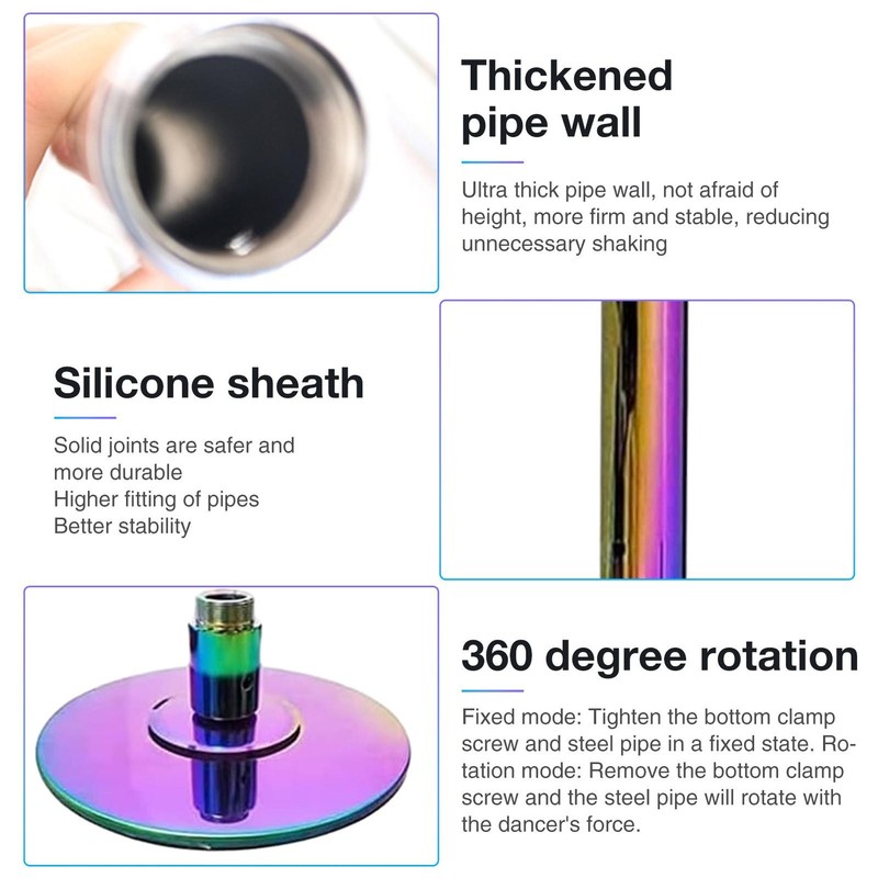 Pole Dance Pole For Home 45mm Spin Static Professional Dancing Pole gallery