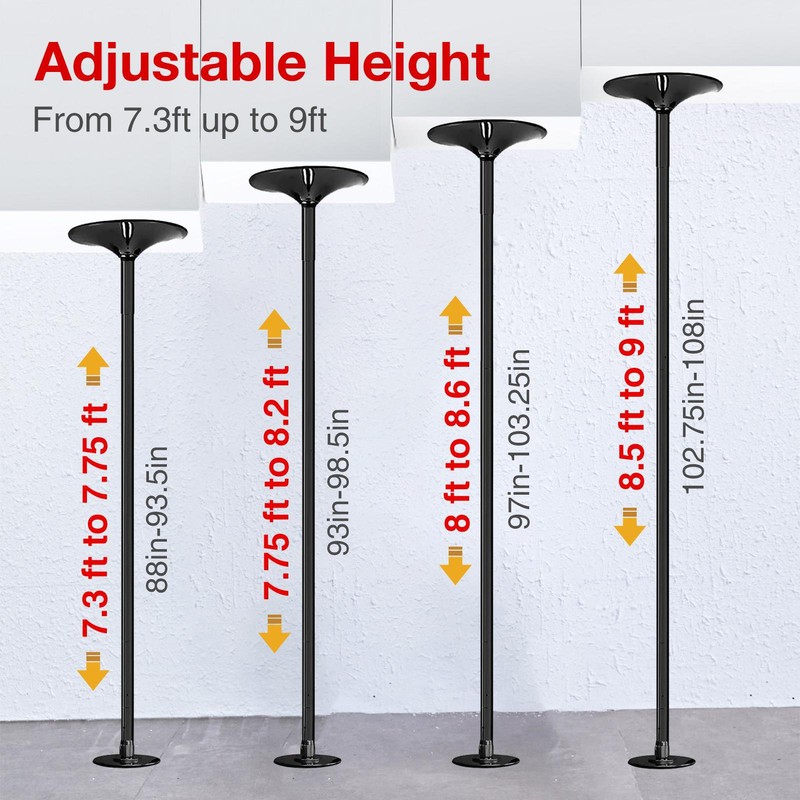 Pole Dance Pole for Home 45mm Spin Static Dancing Pole Professional Brand New gallery