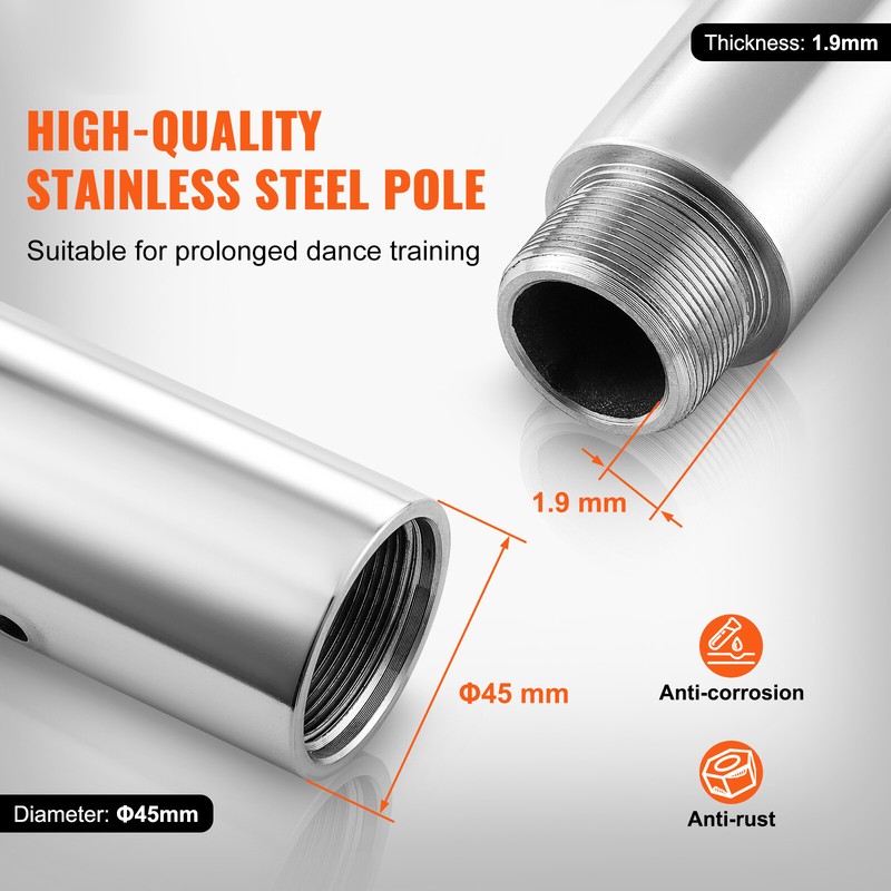 VEVOR Professional Spinning Static Dancing Pole Portable Removable Fitness Kit gallery