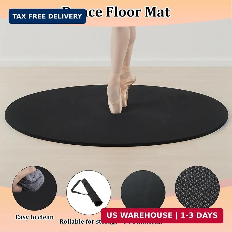 Marley Dance Floor, 30.7'' Portable Dance Floor Mat Anti Slip, 1.3cm Thick Balle gallery