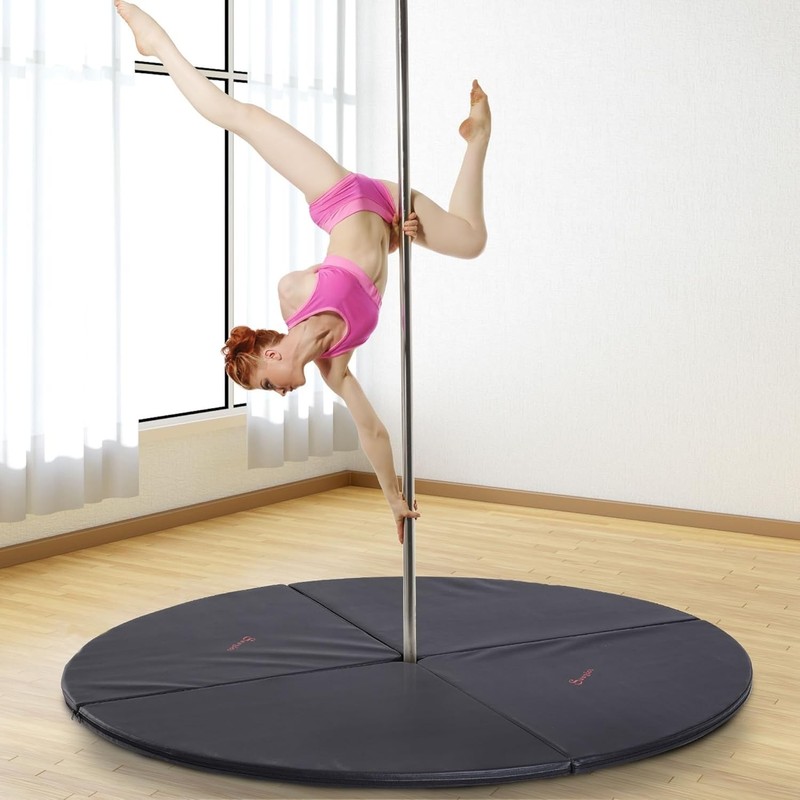 Pole Dance Mat,2"T x5'W Folding Pole Crash Mat for Home,Lightweight and Foldable gallery