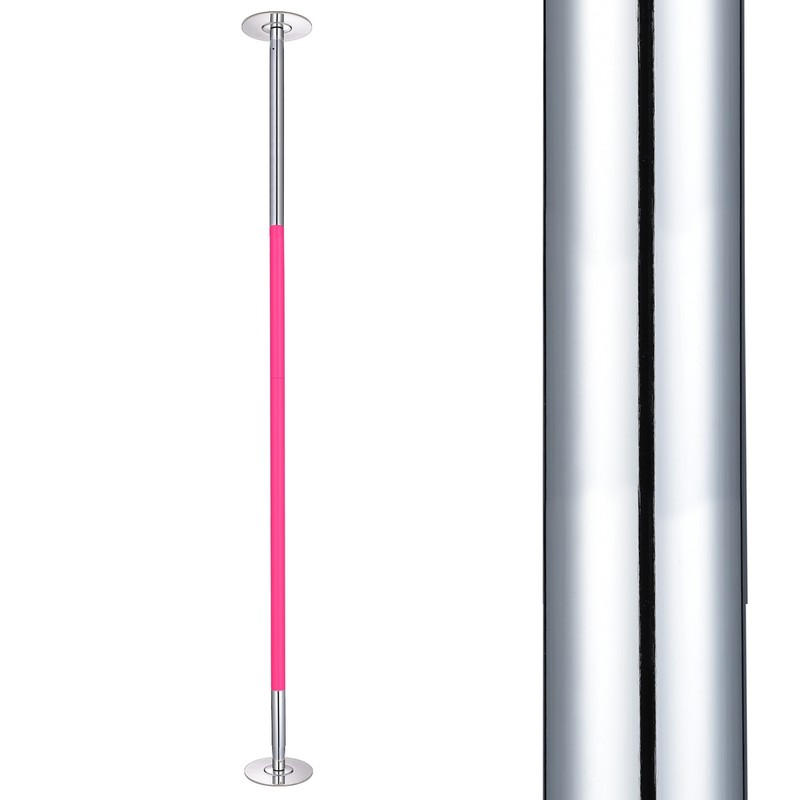 Yescom 12.6 Ft Static Spinning Dancing Pole Kit 45mm Silicone Party Club Pink
