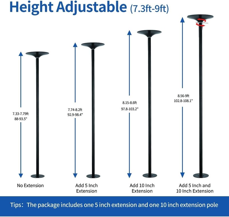 Versatile 45mm Dance Pole - Sturdy, Portable, and Easy to Assemble for Any Space gallery