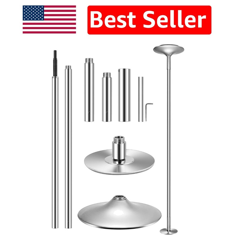 Professional 45mm Spinning Dance Pole – Adjustable for Home Fitness Enthusiasts