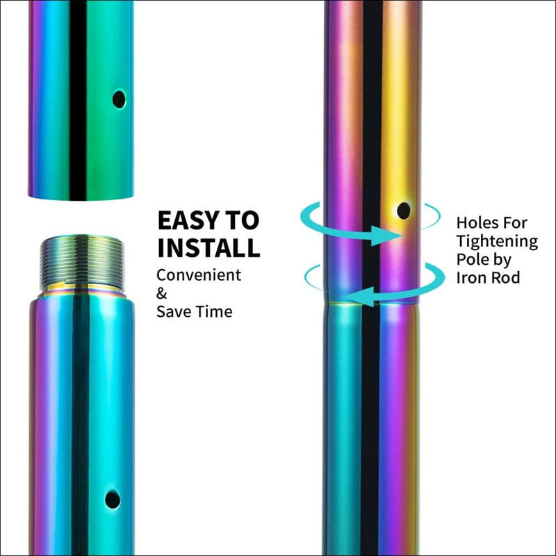 Pole Dancing Pole for Home - 45Mm Spinning Dance Pole with Extension, Portable D gallery