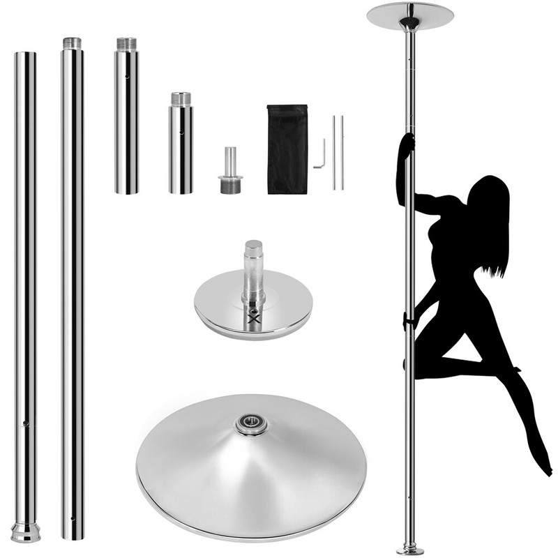 Stripper Dancing Pole Spinning & Static Mode 45mm for Home Portable Removable