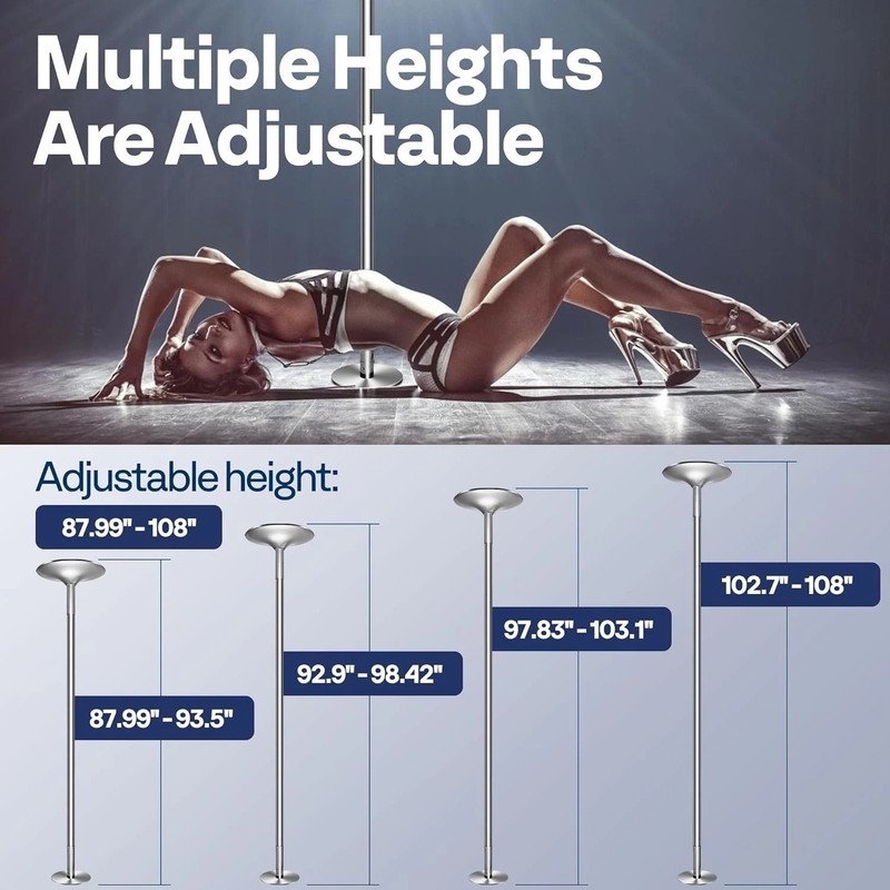 Professional Spinning Dancing Pole, 45mm Portable Dance Pole for Home Fitness gallery