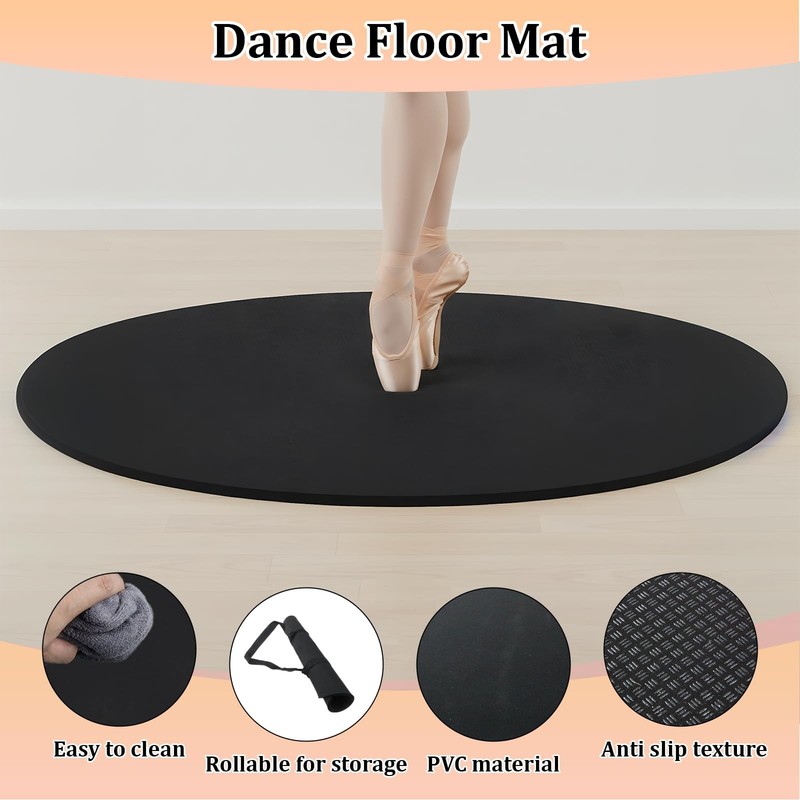 Marley Dance Floor, 30.7'' Portable Dance Floor Mat Anti Slip, 1.3cm Thick Ba... gallery