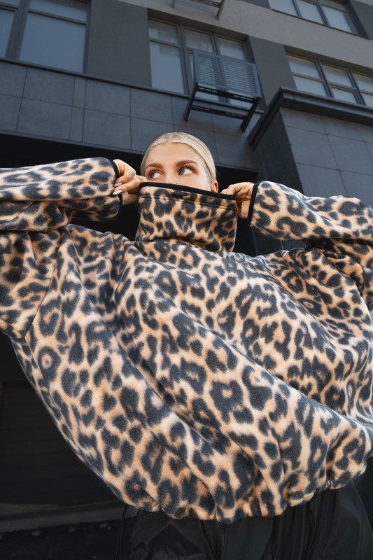 Leopard dance hoodei, Dancing clothes, Loose dance shirt, Dance costume, gift gallery