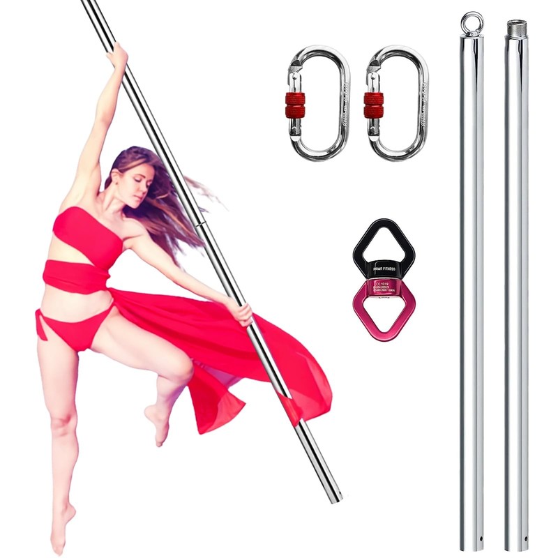 PRIOR FITNESS Aerial Flying Pole, 2m Hanging Flying Pole, Portable Suspension...