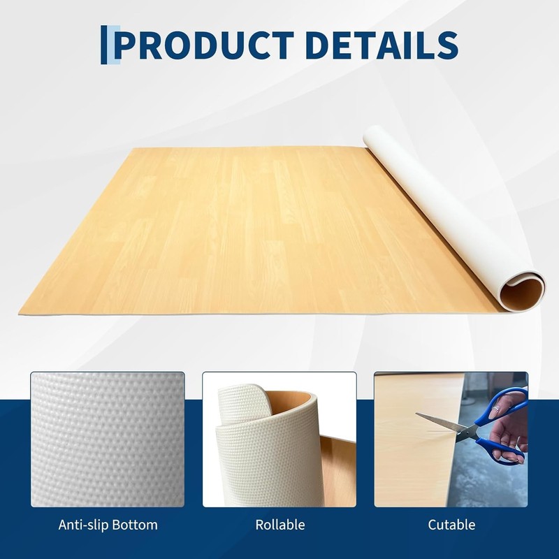 6ft x 4ft Portable Dance Mat, 0.2" Thick PVC Ballet Floor Roll with Storage Bag gallery