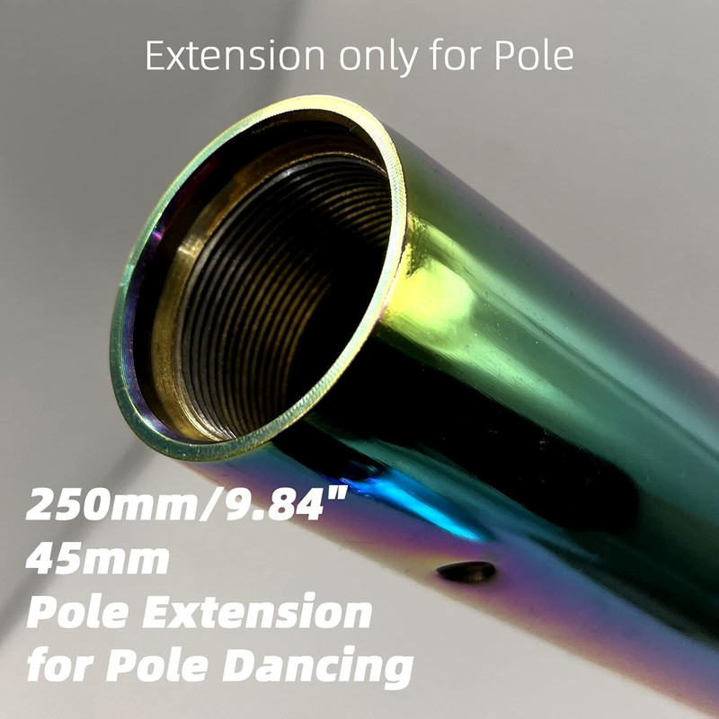 Pole Extension for 45Mm Dance Pole 125/250/500Mm or 5”/10”/20” Stainless Steel A gallery