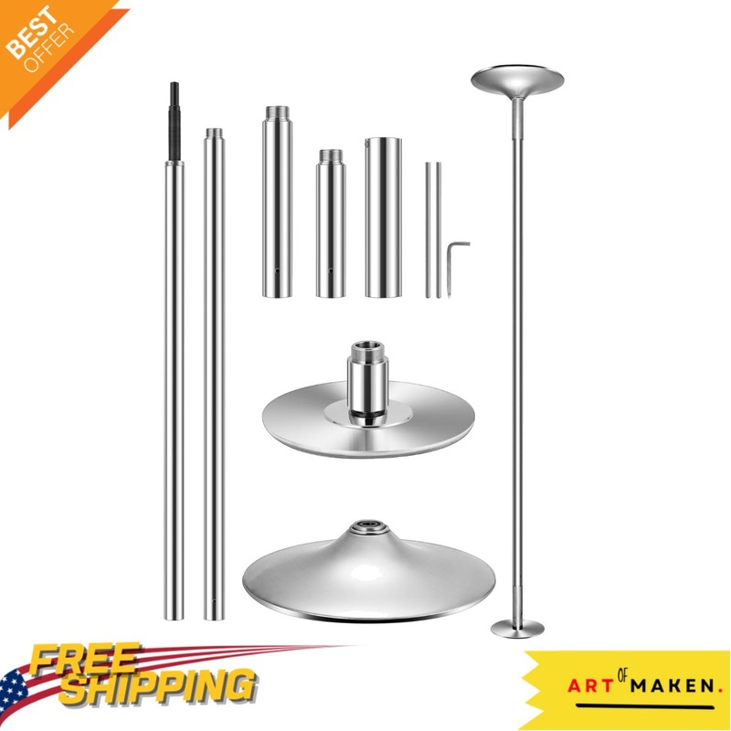 Chrome Steel Dancing Pole – 440lbs Capacity, Perfect for Home Workouts