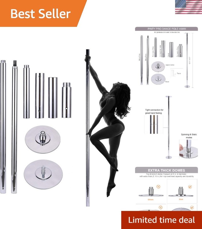 Professional Portable Dancing Dance Pole Kit Spinning Static Fitness 45mm, St…