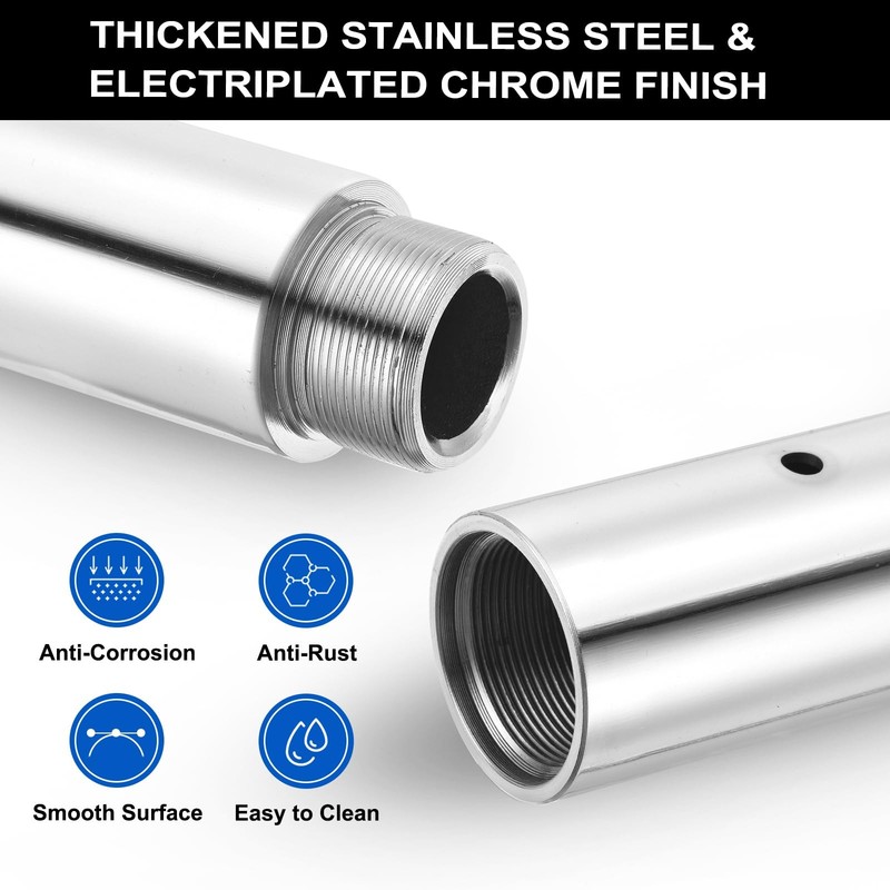 Dance Pole Extension 125mm(5") Height Adjustable Replacement for 45mm Pole gallery