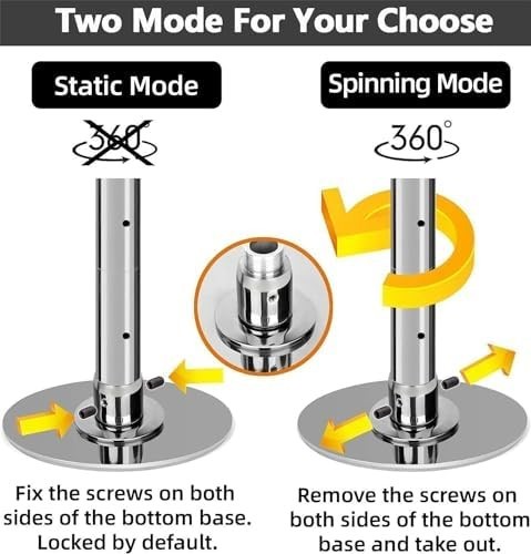 Premium Dance Pole Removable 45Mm Spinning & Static Dancing Pole Heavy-Duty Stee gallery