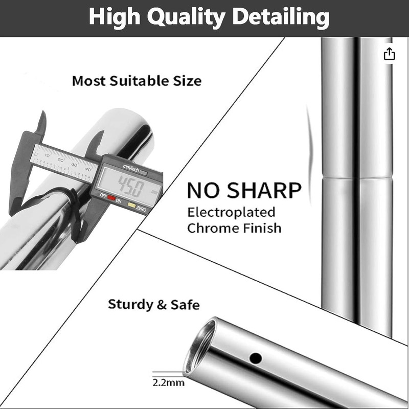 Premium 45mm Spinning Dance Pole Adjustable Height Removable Home Gym Pole Steel gallery