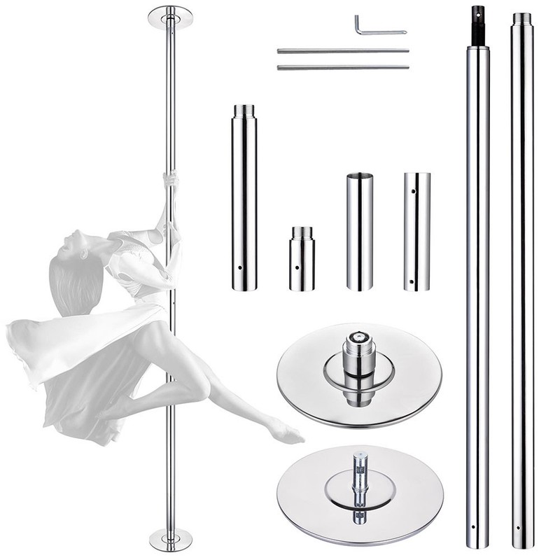 9FT 45MM Dancing Pole Kit Stripper Pole Spinning Static for Pub Home Exercise gallery