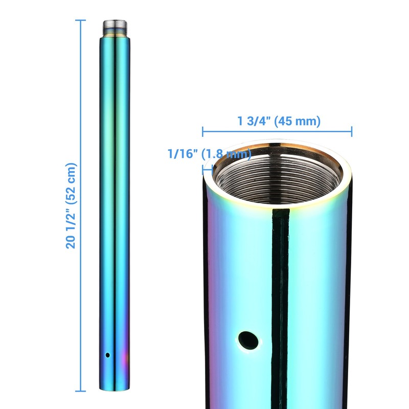 Yescom 500 mm New Chrome Dancing Pole Extension for 45 mm Spinning Pole,Colorful gallery