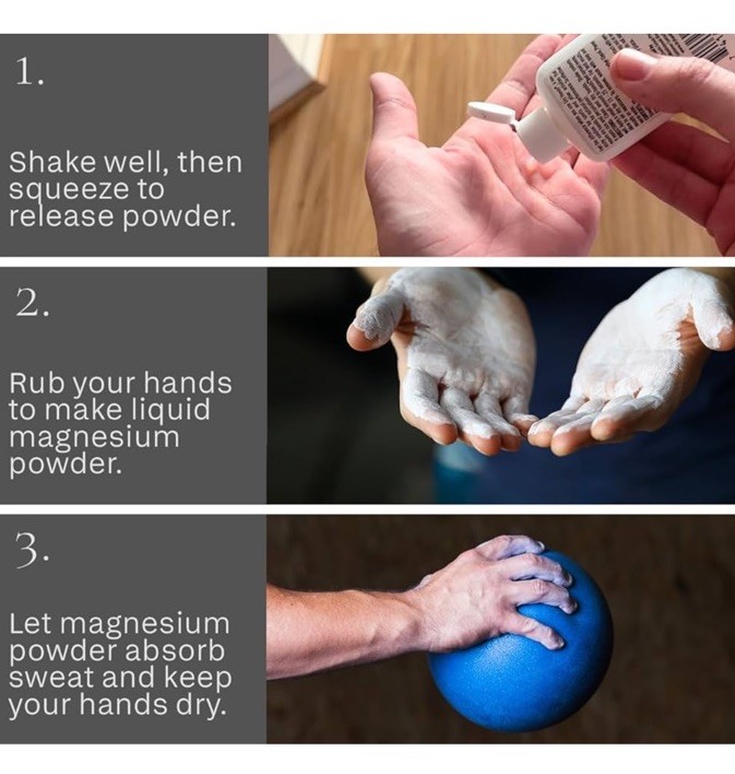 DRY HANDS 2oz (2 pack) Sport Grip Liquid Powder for Pole Dance, Golf, Tennis gallery