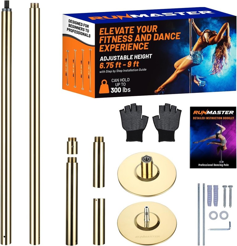 Premium Pole Spinning Static Dance Pole Kit | Portable & Removable 45mm Exercise