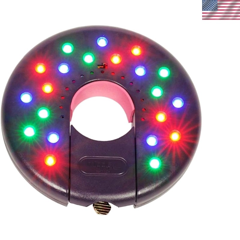 LED Dance Pole Light for 45mm/50mm Poles - Sound Responsive, Battery Operated