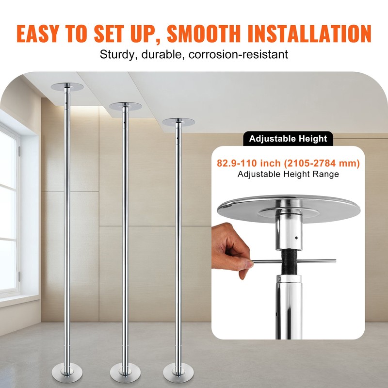 Uimoso Professional Spinning Static Dancing Pole Portable Removable Fitness Kit gallery