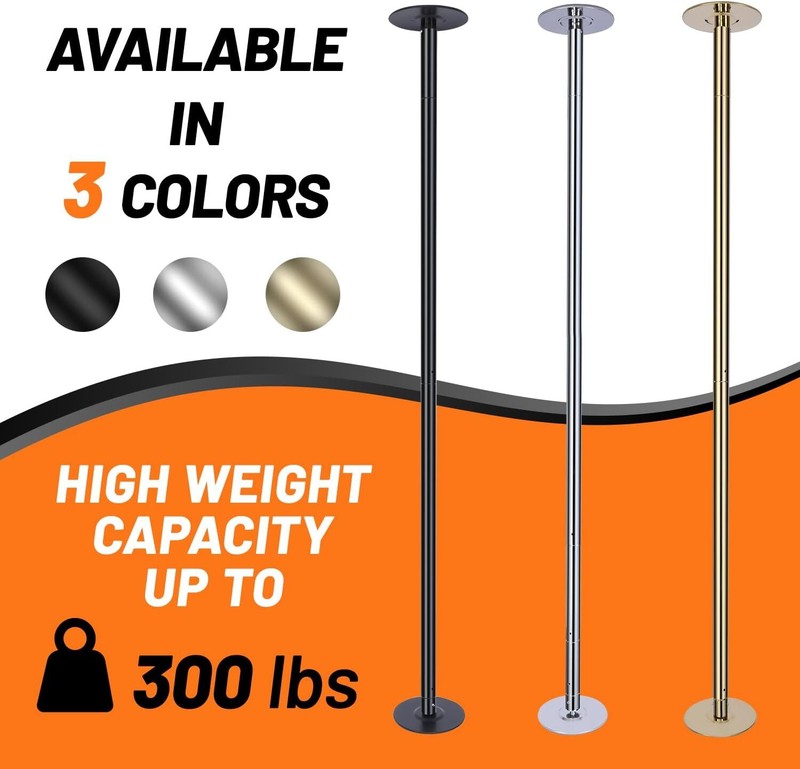 Premium Pole Spinning Static Dance Pole Kit | Portable & Removable 45mm Exercise gallery