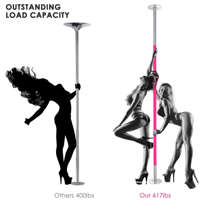 Yescom 10.9 Ft Static Spinning Dancing Pole Kit 45mm Silicone Party Club gallery