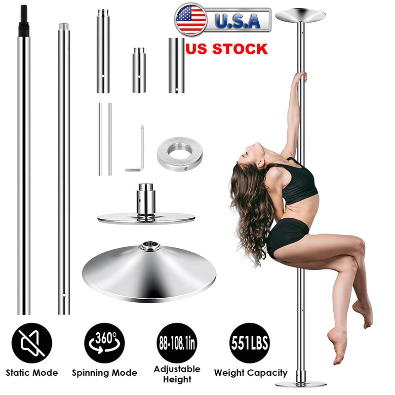 Dance Pole Stripper Heavy Duty Exercise Fitness Dancing Pole Up to 551LBS Weight