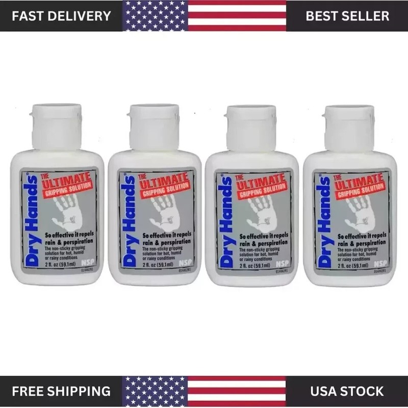 Dry Hands 2 Oz (4 Pack Case) Sport Grip Powder For Pole Dancing Baseball Golf.